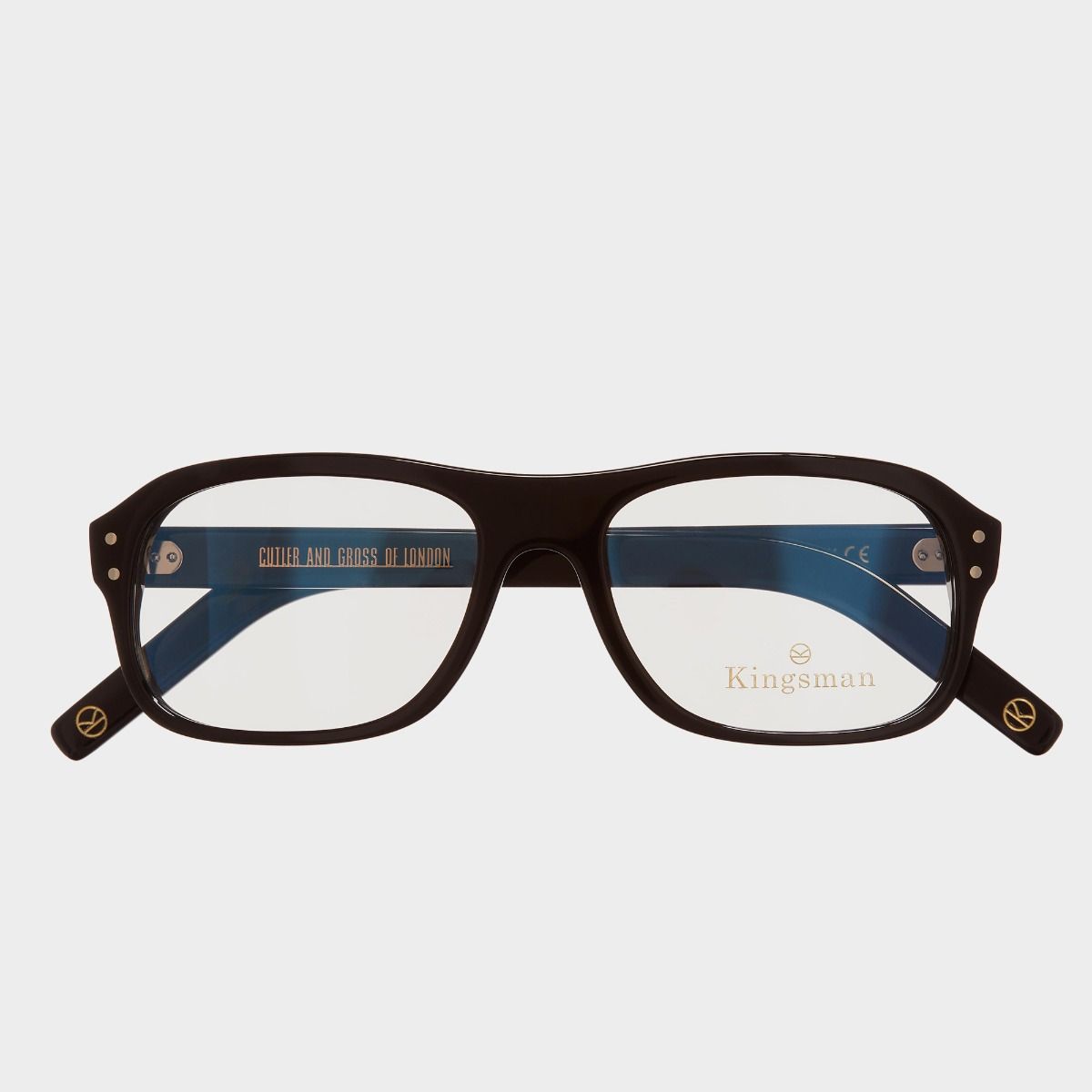 Cutler and Gross, 0847V2 Kingsman Optical Aviator Glasses - Black