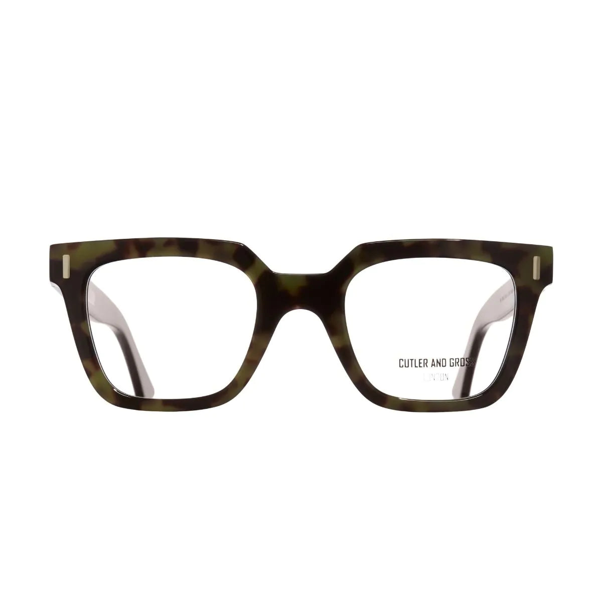 1305 Optical Square Glasses - Green Camo on Black