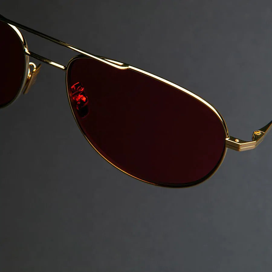 0002 Aviator Sunglasses - Gold 18K by Cutler and Gross