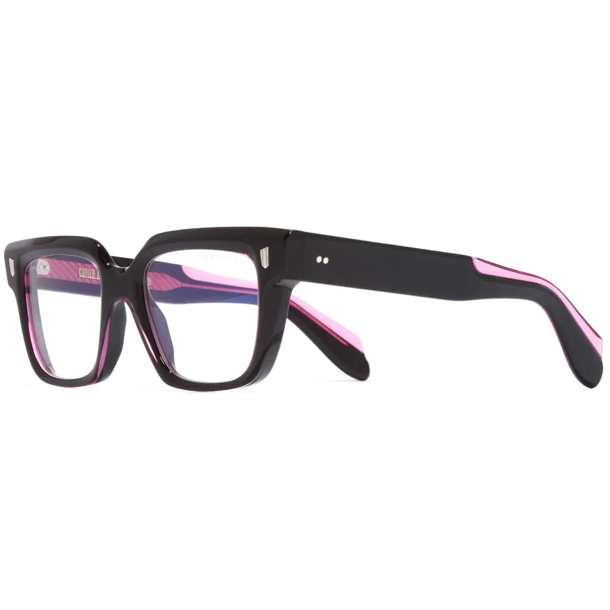 9347 Square Optical Glasses - Black on Pink by Cutler and Gross