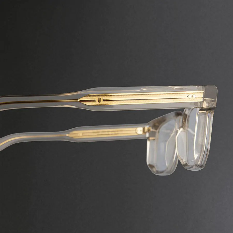 1410 Square Optical Glasses-Sand Crystal by Cutler and Gross