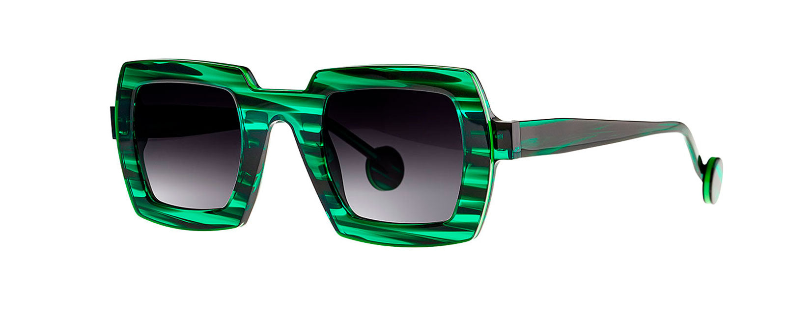 Henri - 037 Green Lined / Fluo Green Inlay by Theo Eyewear