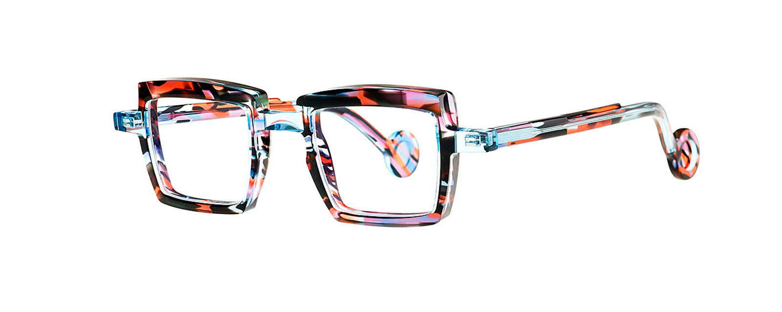 Vilmos - 012 Transparent Neon Blue+Blue/Red Ecail by Theo