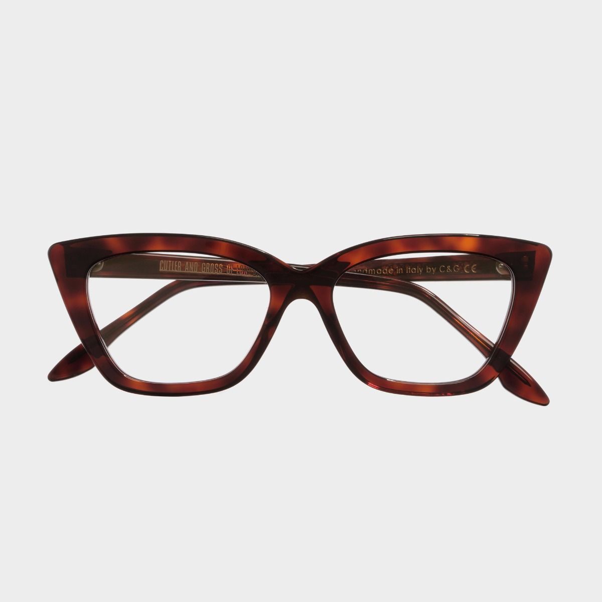Cutler and Gross, 1241 Optical Cat-Eye Glasses - Dark Turtle