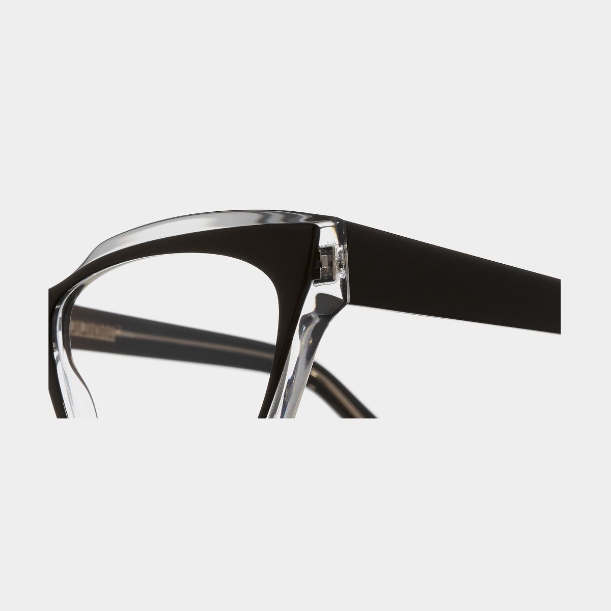 Cutler and Gross, 1288 Optical Cat Eye Glasses - Black on Crystal 