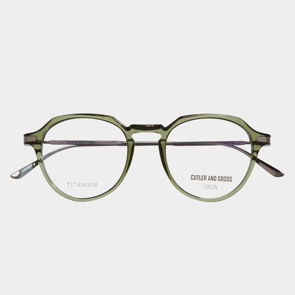 Cutler and Gross, 1302 Optical Round Glasses (Small) - Seaweed Green