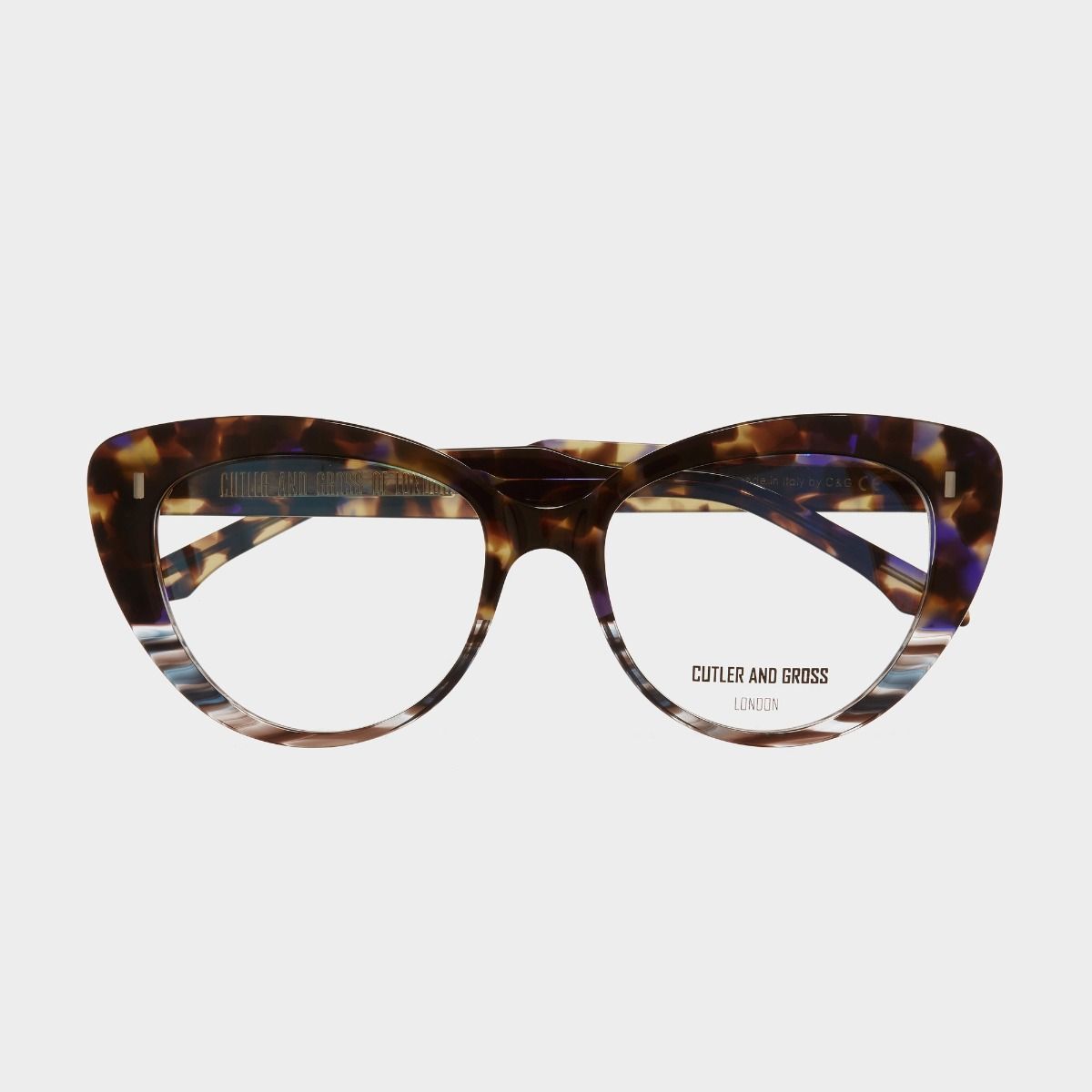Cutler and Gross, 1350 Optical Cat-Eye Glasses - Woodstock Blue