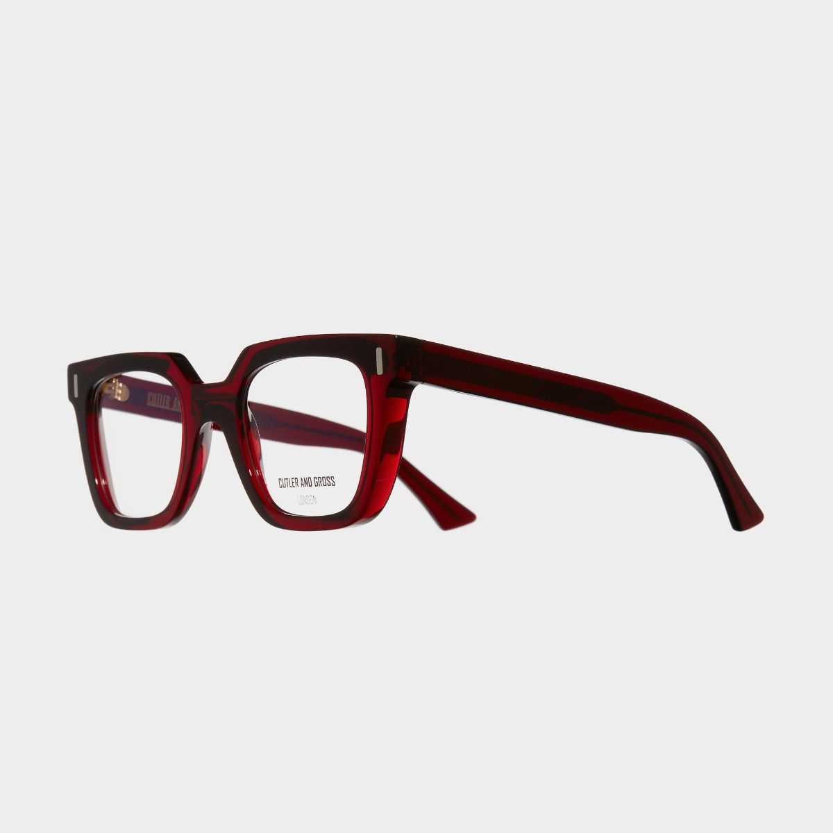 1305 Optical Square Glasses - Burgundy