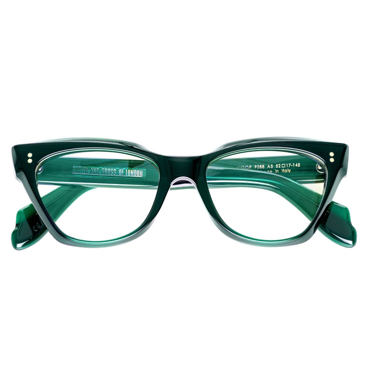 9288 Optical Cat Eye Glasses - Emerald Colour Studio