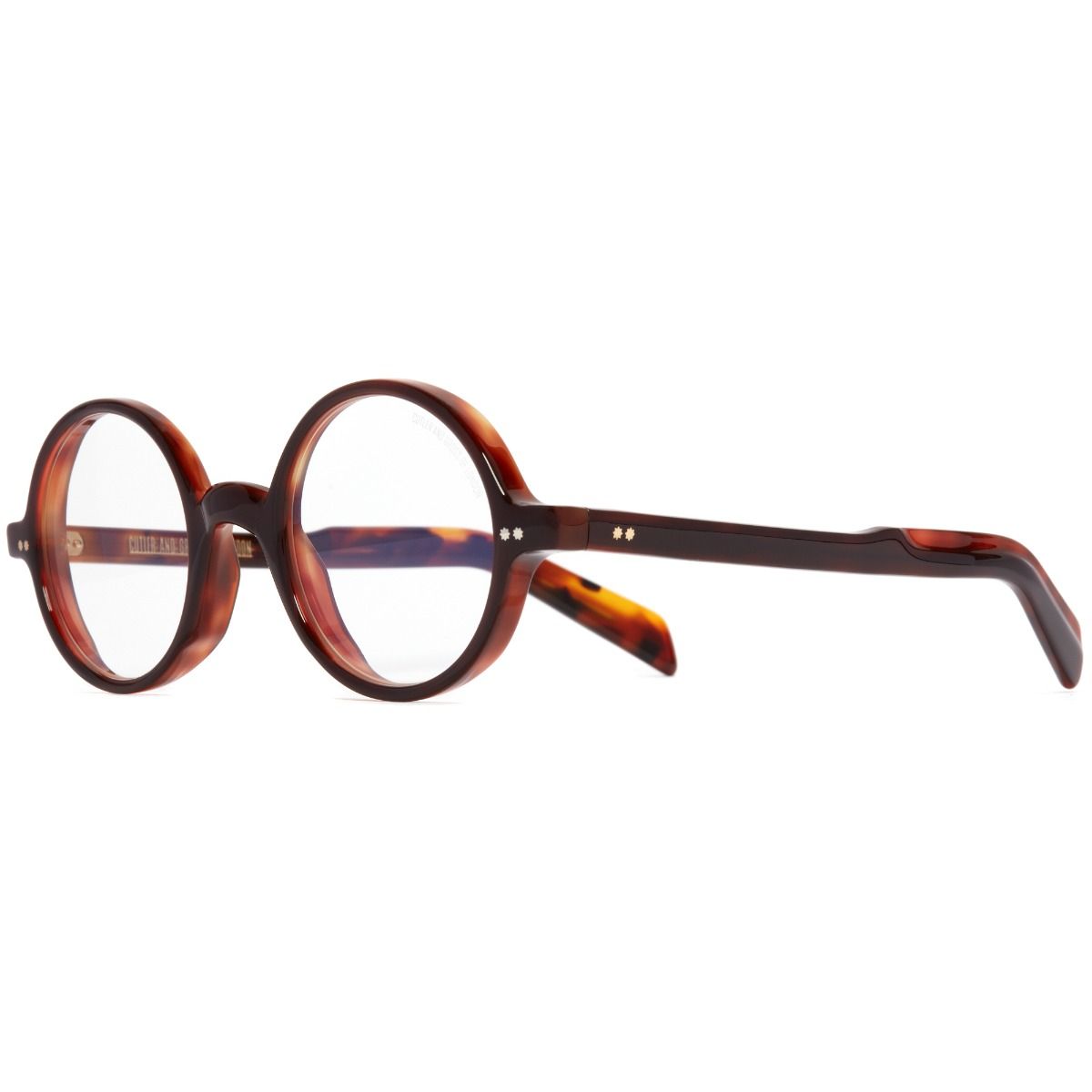 GR01 Round Optical Glasses - Multi Havana Burgundy