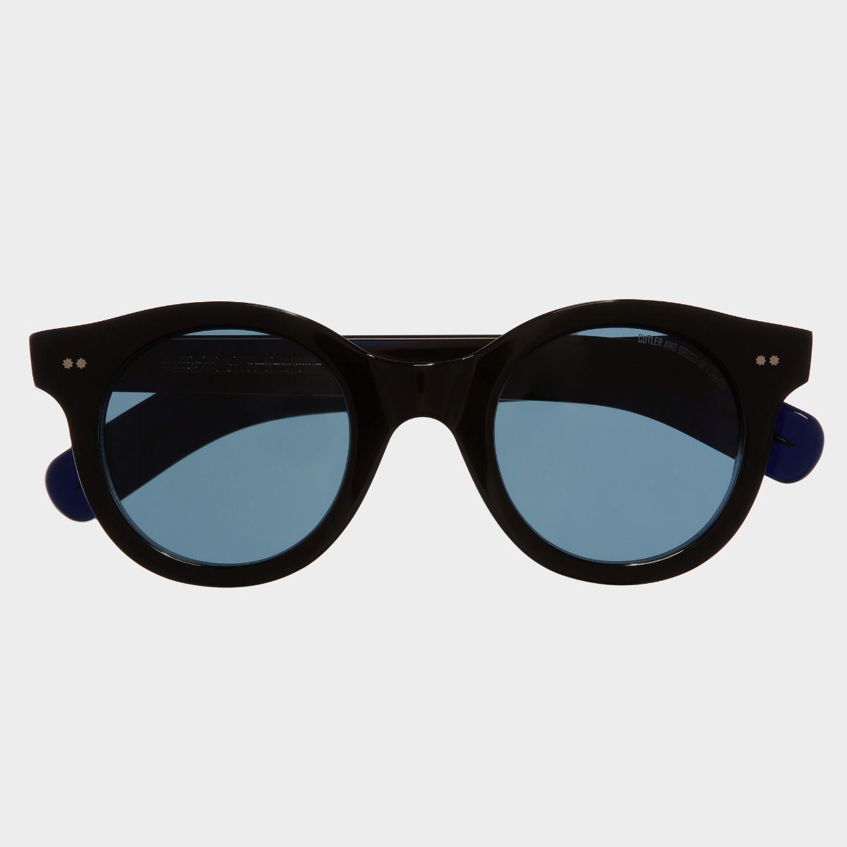 Cutler and Gross, 1390 Round Sunglasses - Black on Blue