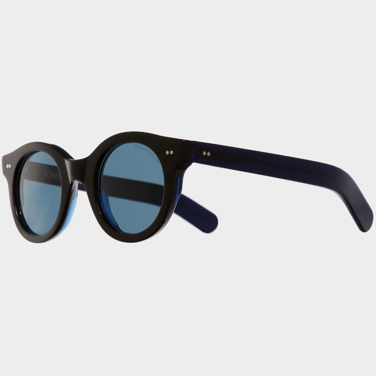 Cutler and Gross, 1390 Round Sunglasses - Black on Blue